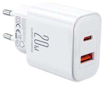 Зарядное устройство JOYROOM JR-TCF05WT USB Type-C, USB белый