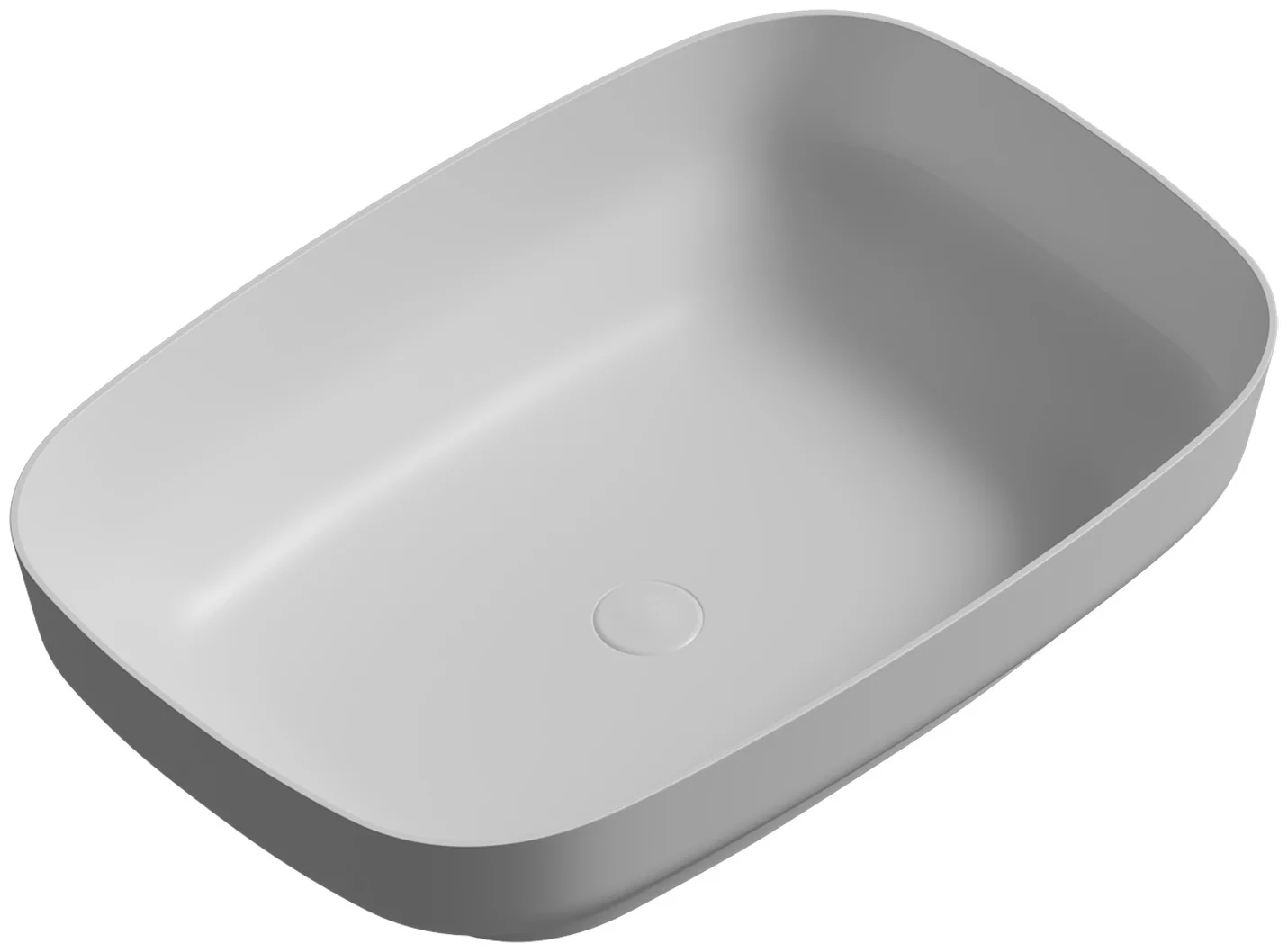 Раковина накладная Abber Rechteck AC2221 58.5x38x14см белая