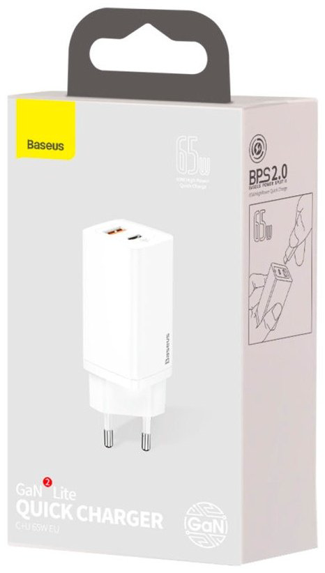 Зарядное устройство Baseus GaN2 Lite CCGAN2L-B02 белый купить,NaN