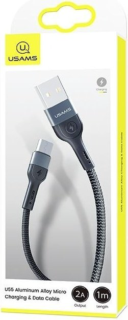 Кабель Usams micro-USB 2.0 (F) черный купить,NaN