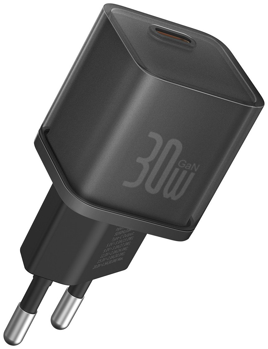 Зарядное устройство Baseus GaN5S 1C 30W USB Type-C черный купить,NaN