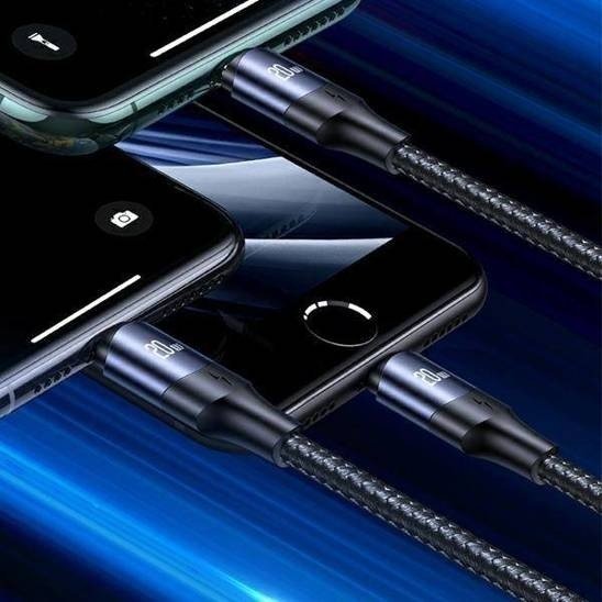 Кабель Usams Lightning (M), USB TypeC (M) черный купить,0