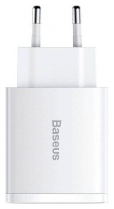 Зарядное устройство Baseus Compact 2U+C 30W USB Type-C, USB белый купить,NaN