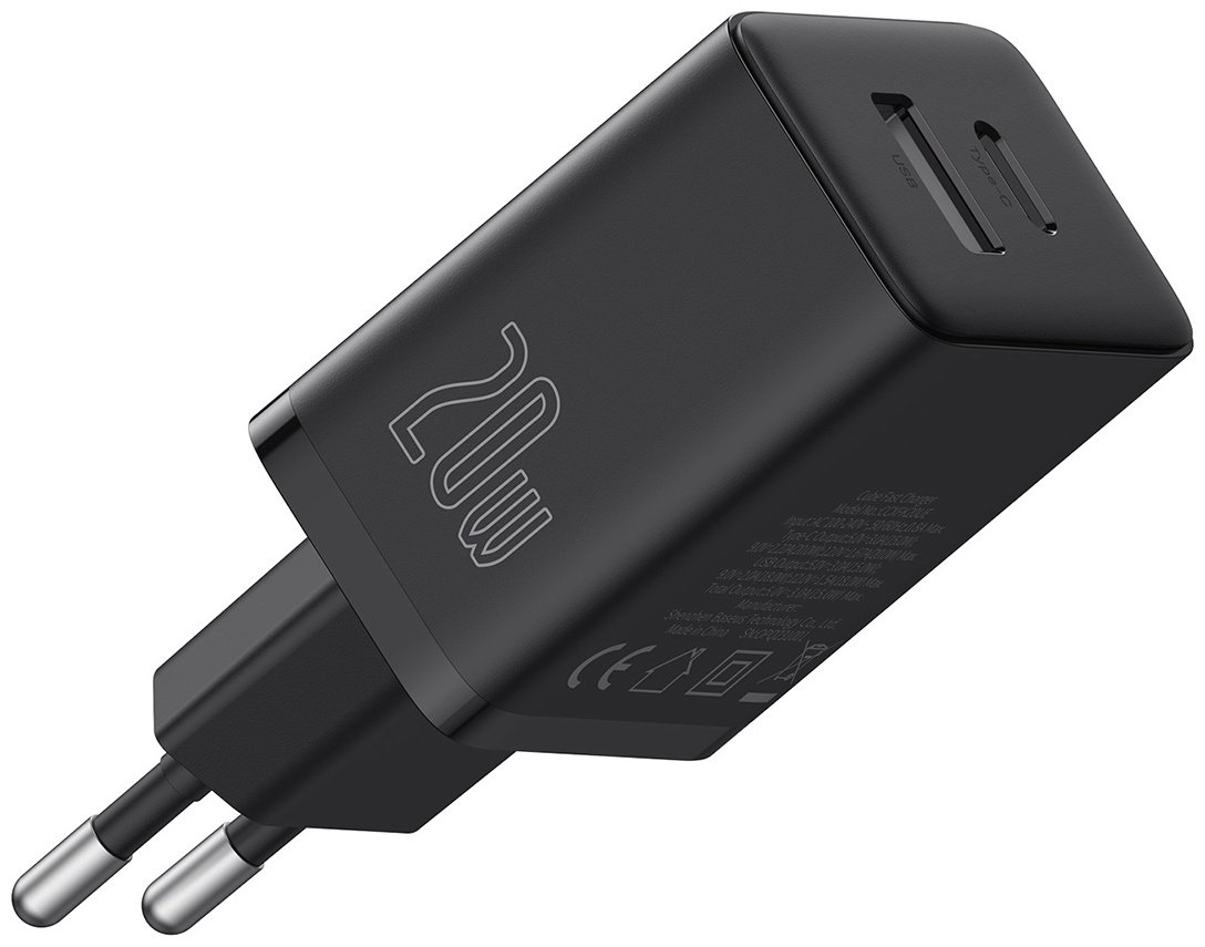Зарядное устройство Baseus Cube GaN5 C+U 20W USB Type-C, USB черный купить,NaN