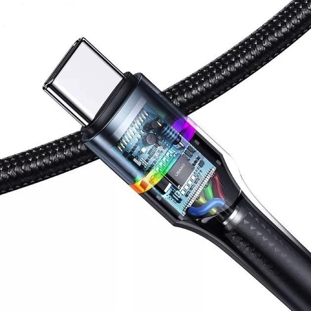 Кабель Usams USB TypeC (M) черный