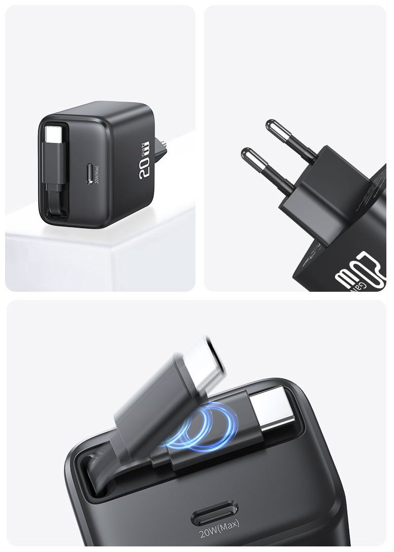 Зарядное устройство Usams CC233 YC Series USB Type-C черный купить,NaN