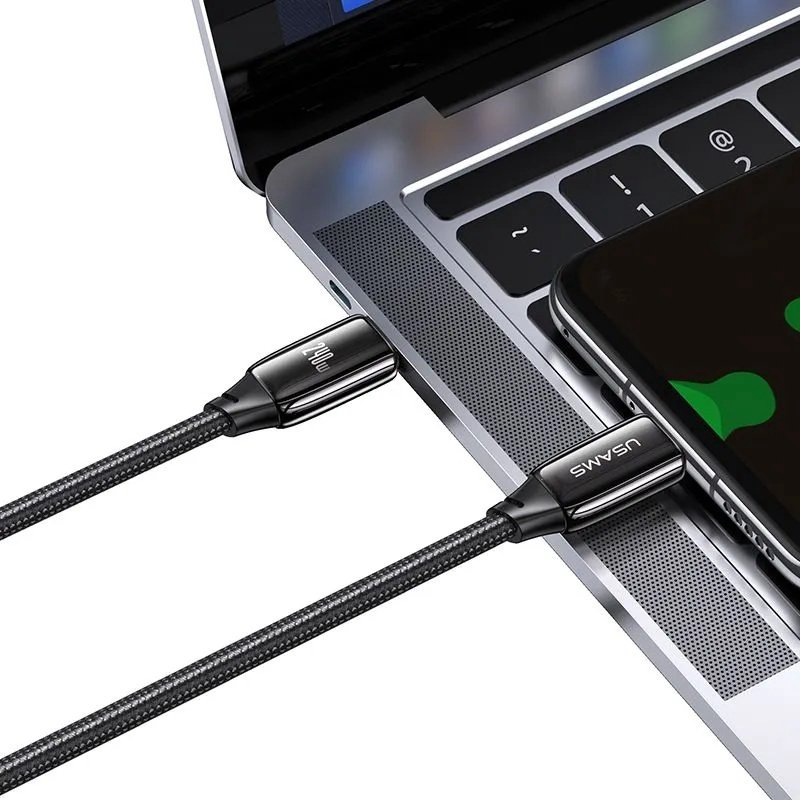 Кабель Usams USB TypeC (M) черный купить,NaN