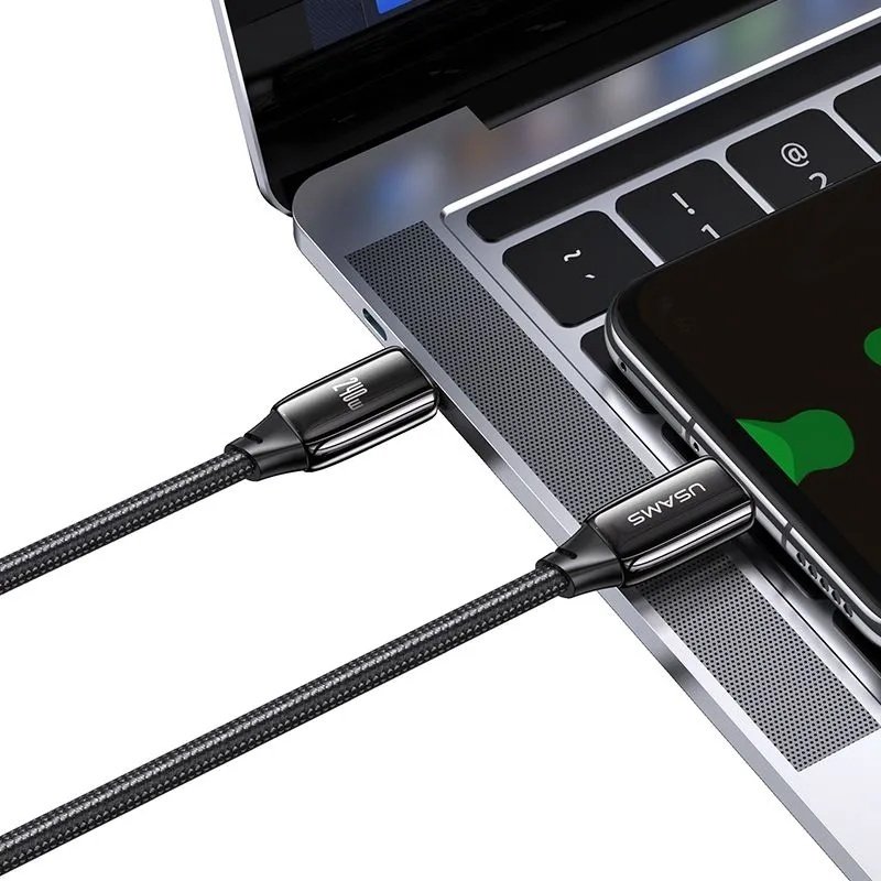 Кабель Usams USB TypeC (M) черный