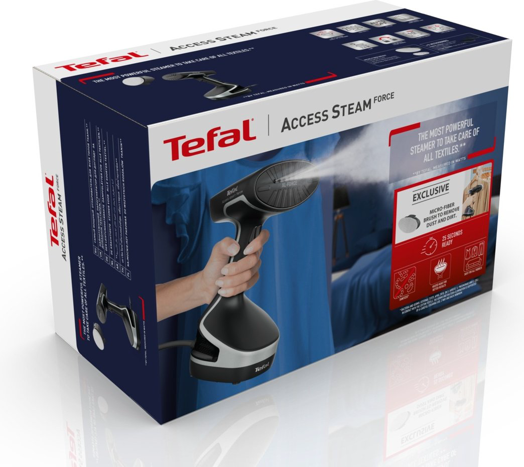 Отпариватель Tefal Access Steam Force DT8270E1 черный, серый купить,64990