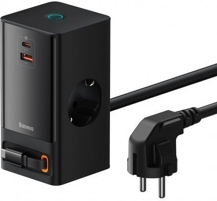 Зарядное устройство Baseus GaN5 PowerCombo PowerStrip 2AC+2C+U 65W USB Type-C, USB черный