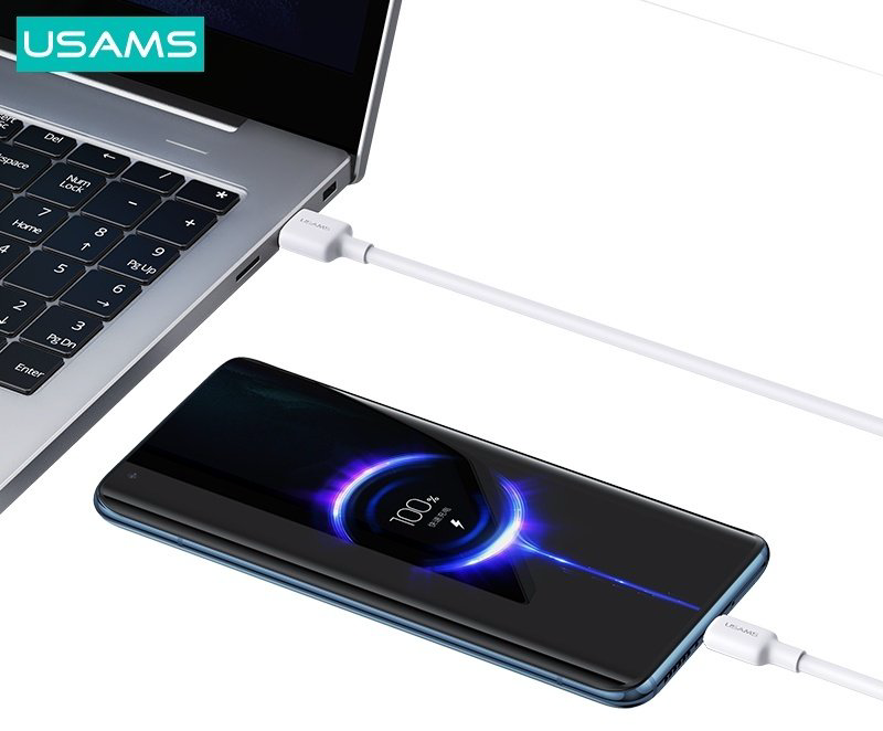 Кабель Usams USB 2.0 (M), USB TypeC (M) белый купить,NaN