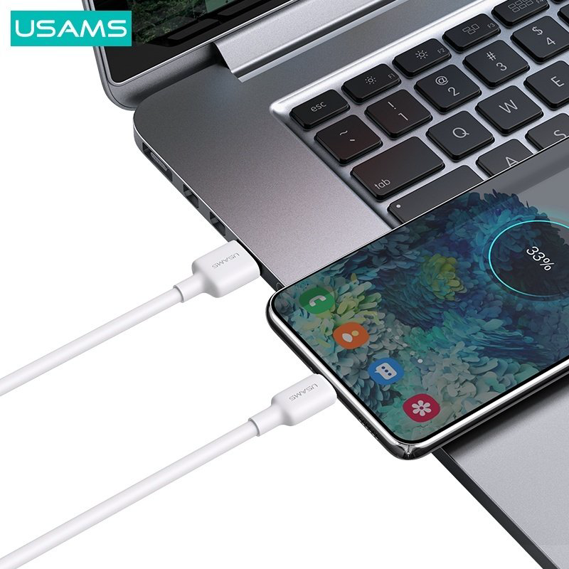Кабель Usams USB 2.0 (M), USB TypeC (M) белый купить,NaN