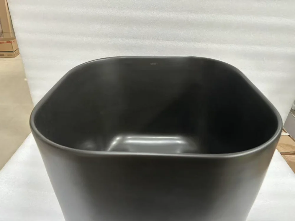Раковина накладная Abber Rechteck AC2222MB 40.5x40.5x28.5см черная матовая