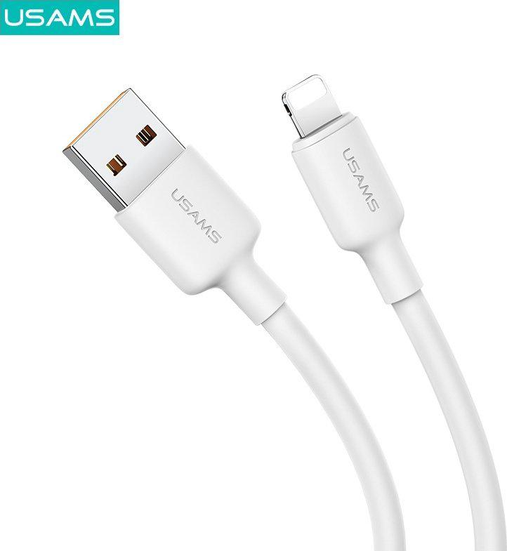 Кабель Usams USB 2.0 (F), Lightning (M) белый купить,NaN