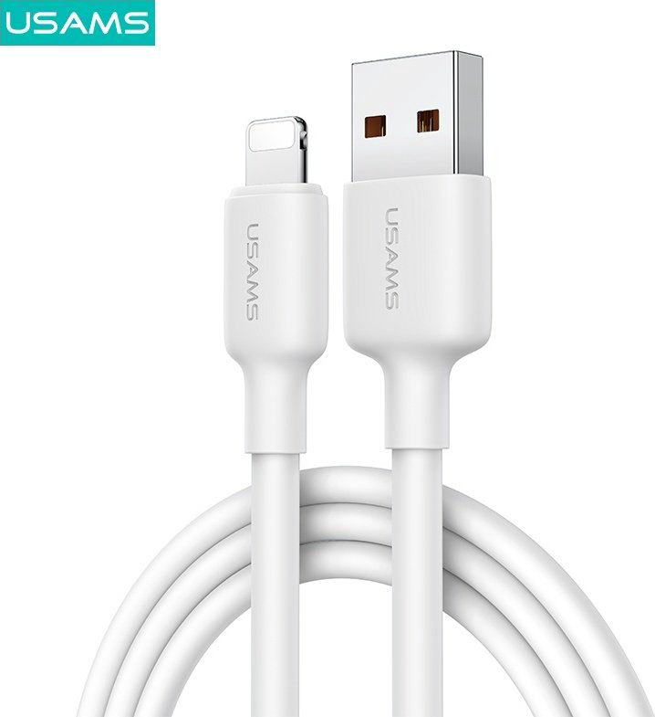 Кабель Usams USB 2.0 (F), Lightning (M) белый купить,NaN