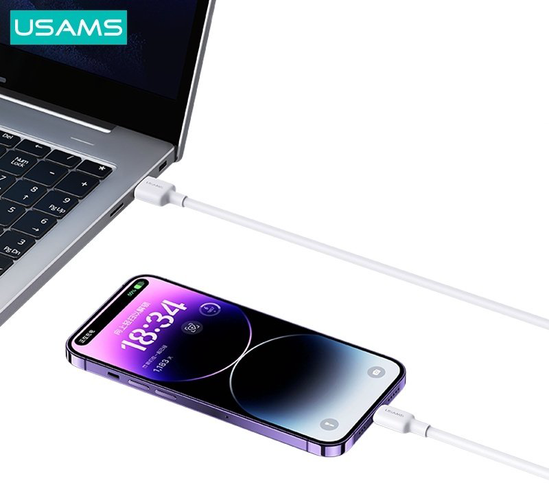 Кабель Usams USB 2.0 (F), Lightning (M) белый купить,NaN
