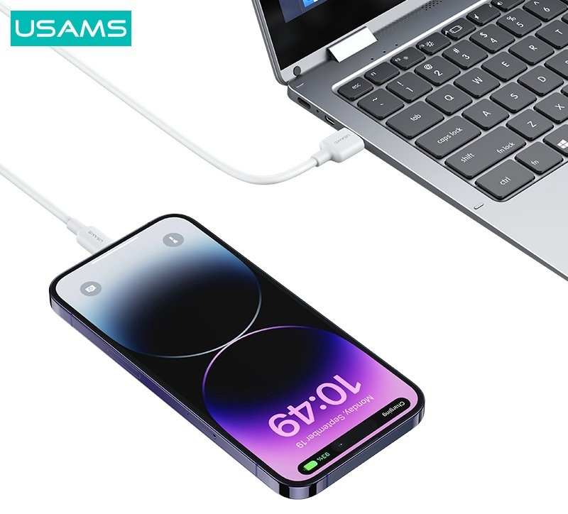 Кабель Usams USB 2.0 (F), Lightning (M) белый купить,NaN