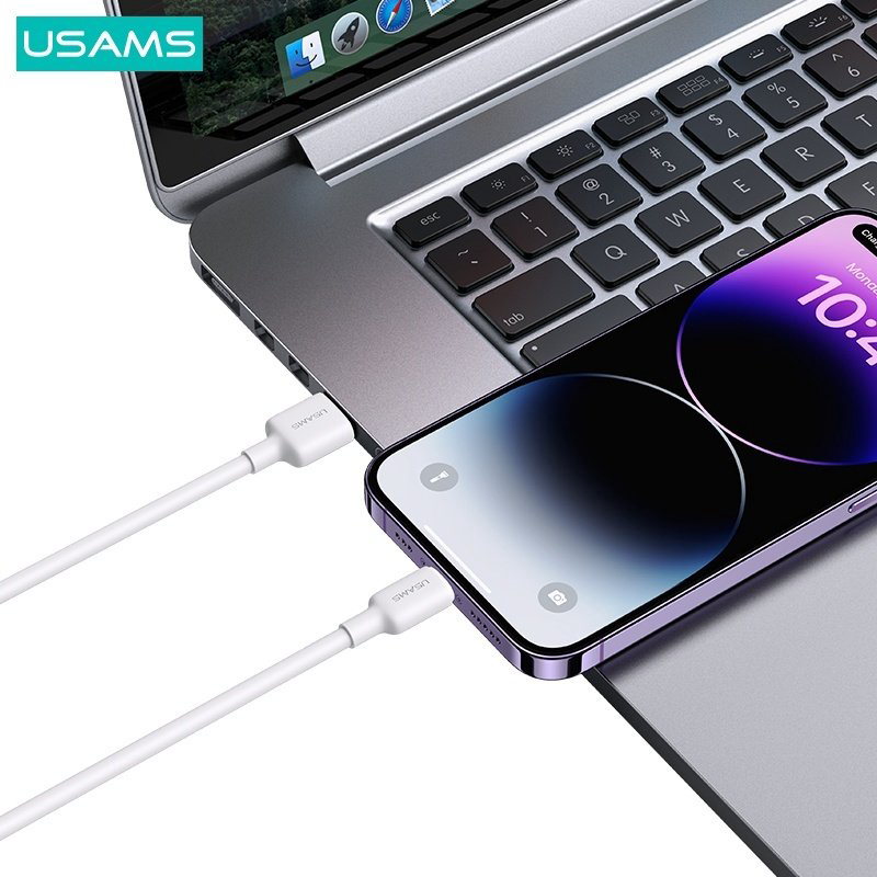Кабель Usams USB 2.0 (F), Lightning (M) белый купить,NaN