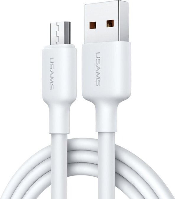 Кабель Usams USB 2.0 (M), micro-USB 2.0 (M) белый