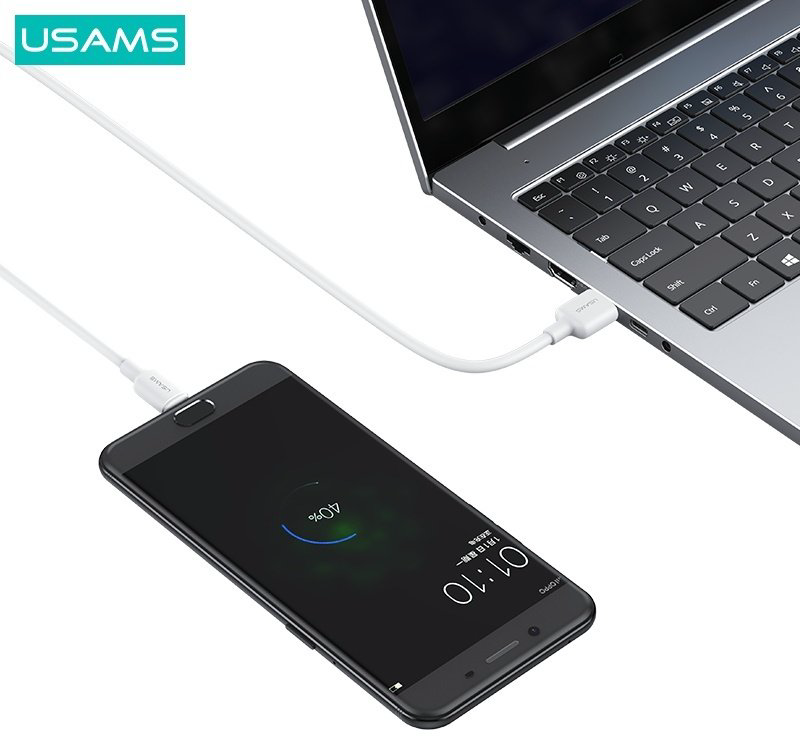 Кабель Usams USB 2.0 (M), micro-USB 2.0 (M) белый купить,NaN