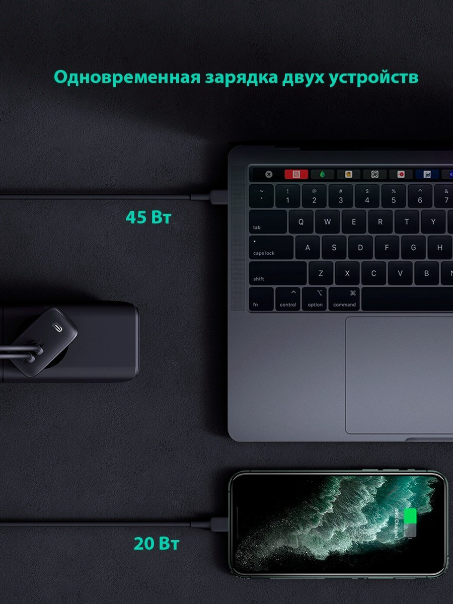 Зарядное устройство Aukey PA-B4 USB Type-C черный купить,19990