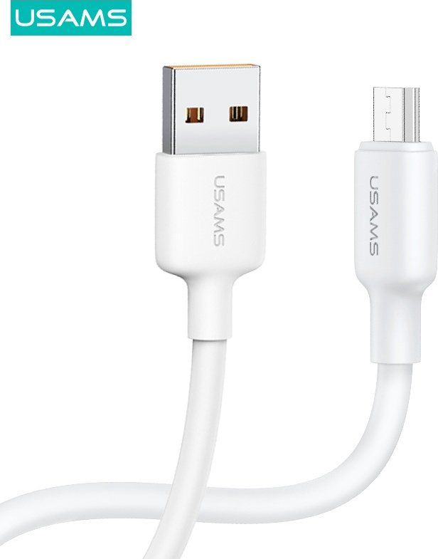 Кабель Usams USB 2.0 (M), micro-USB 2.0 (M) белый купить,NaN