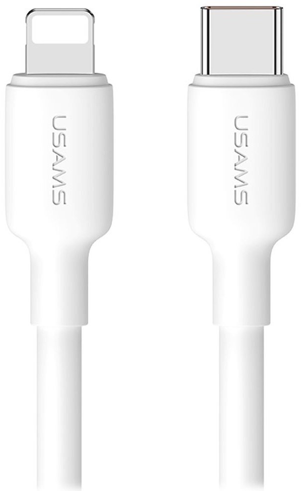 Кабель Usams Lightning (M), USB TypeC (M) белый