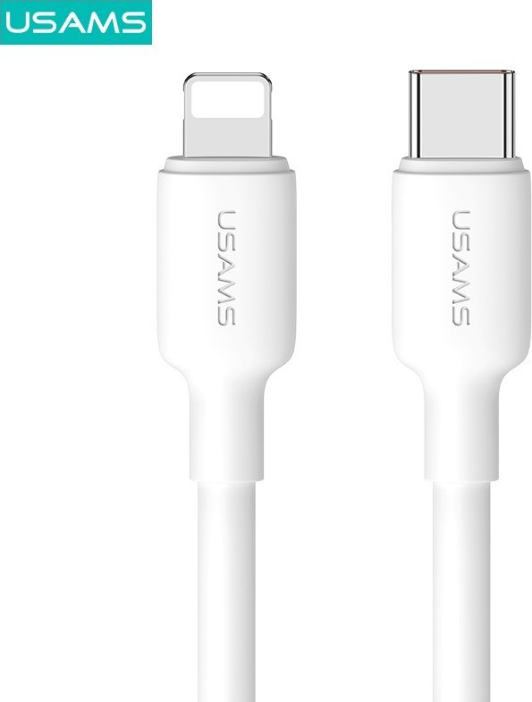 Кабель Usams Lightning (M), USB TypeC (M) белый купить,NaN