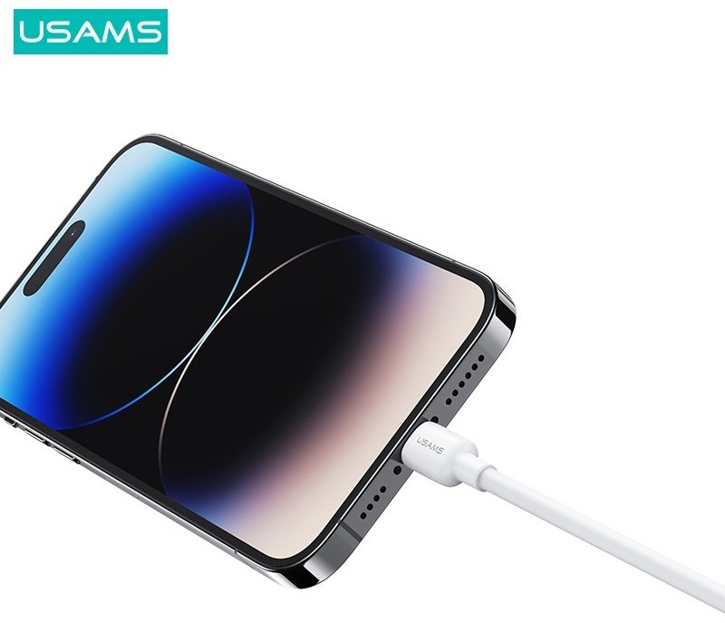 Кабель Usams Lightning (M), USB TypeC (M) белый купить,0