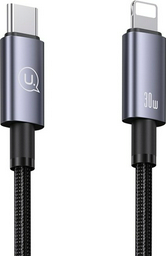 Кабель Usams Lightning (M), USB TypeC (M) черный