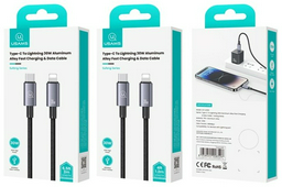 Кабель Usams Lightning (M), USB TypeC (M) черный
