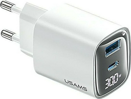 Зарядное устройство Usams CC229TC02 USB Type-C, USB белый