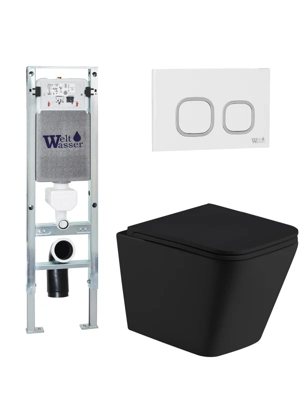 Комплект WeltWasser AG350ST36 AMBERG 350 ST + GELBACH 043 MT-WT + AMBERG RD-WT черный купить,NaN
