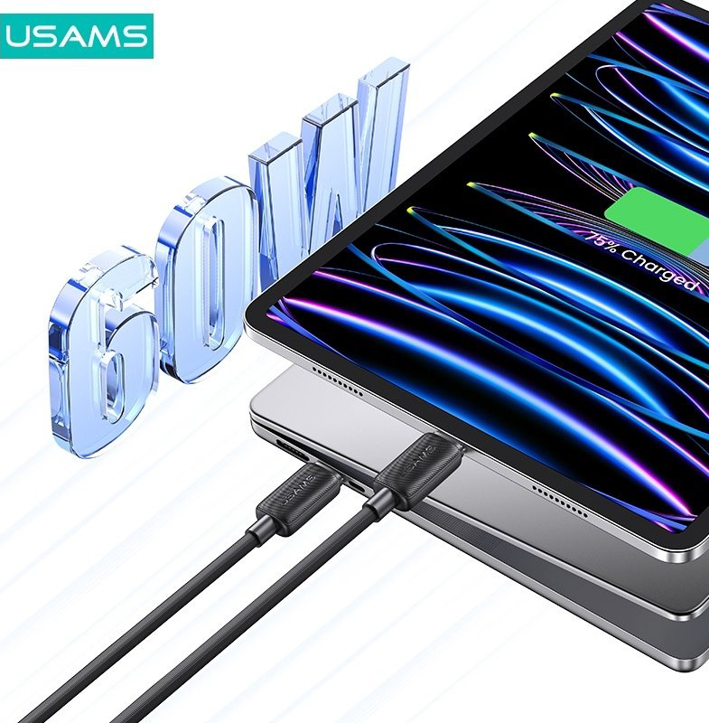 Кабель Usams USB TypeC (M) черный купить,NaN