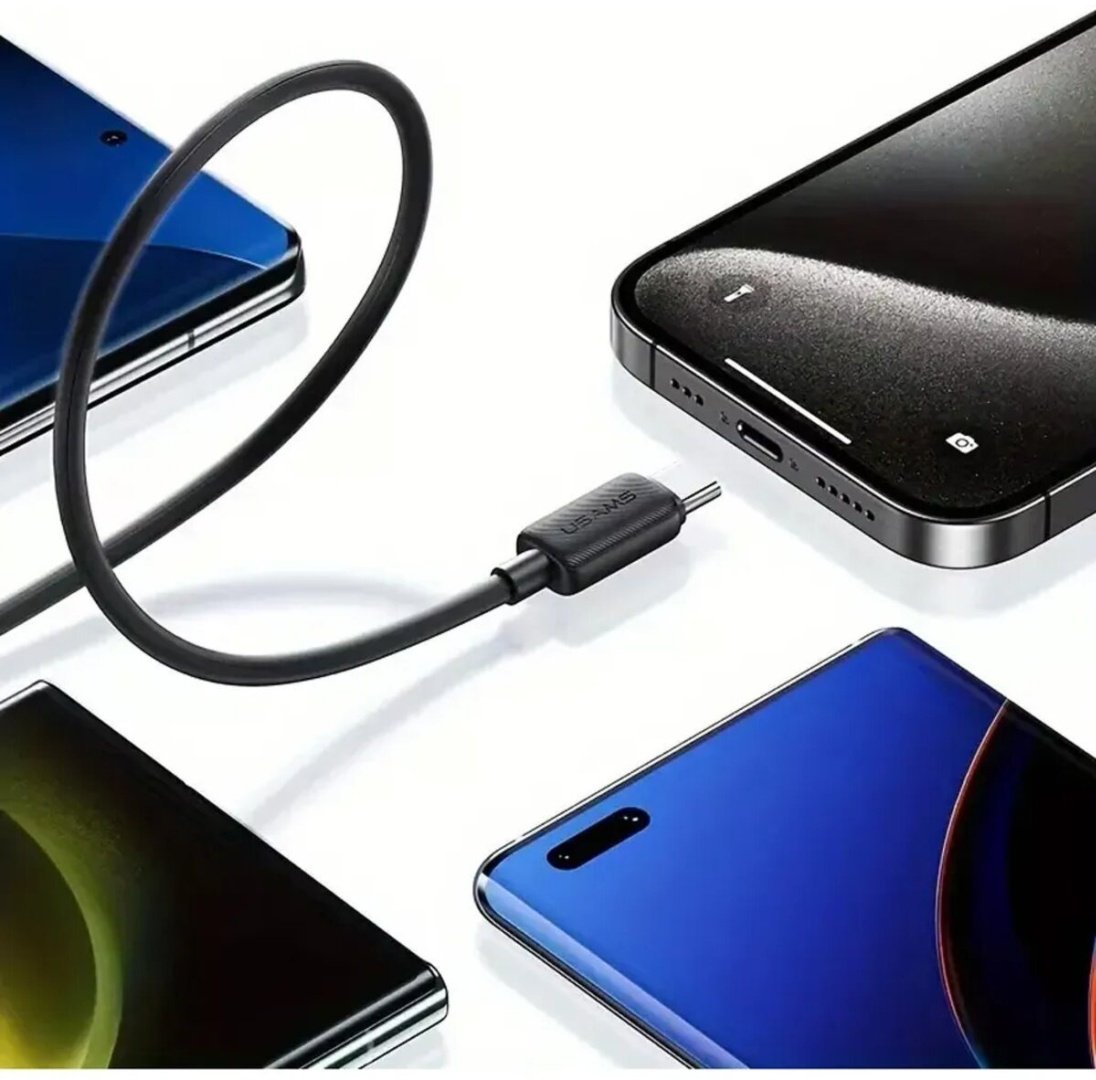Кабель Usams USB TypeC (M) черный