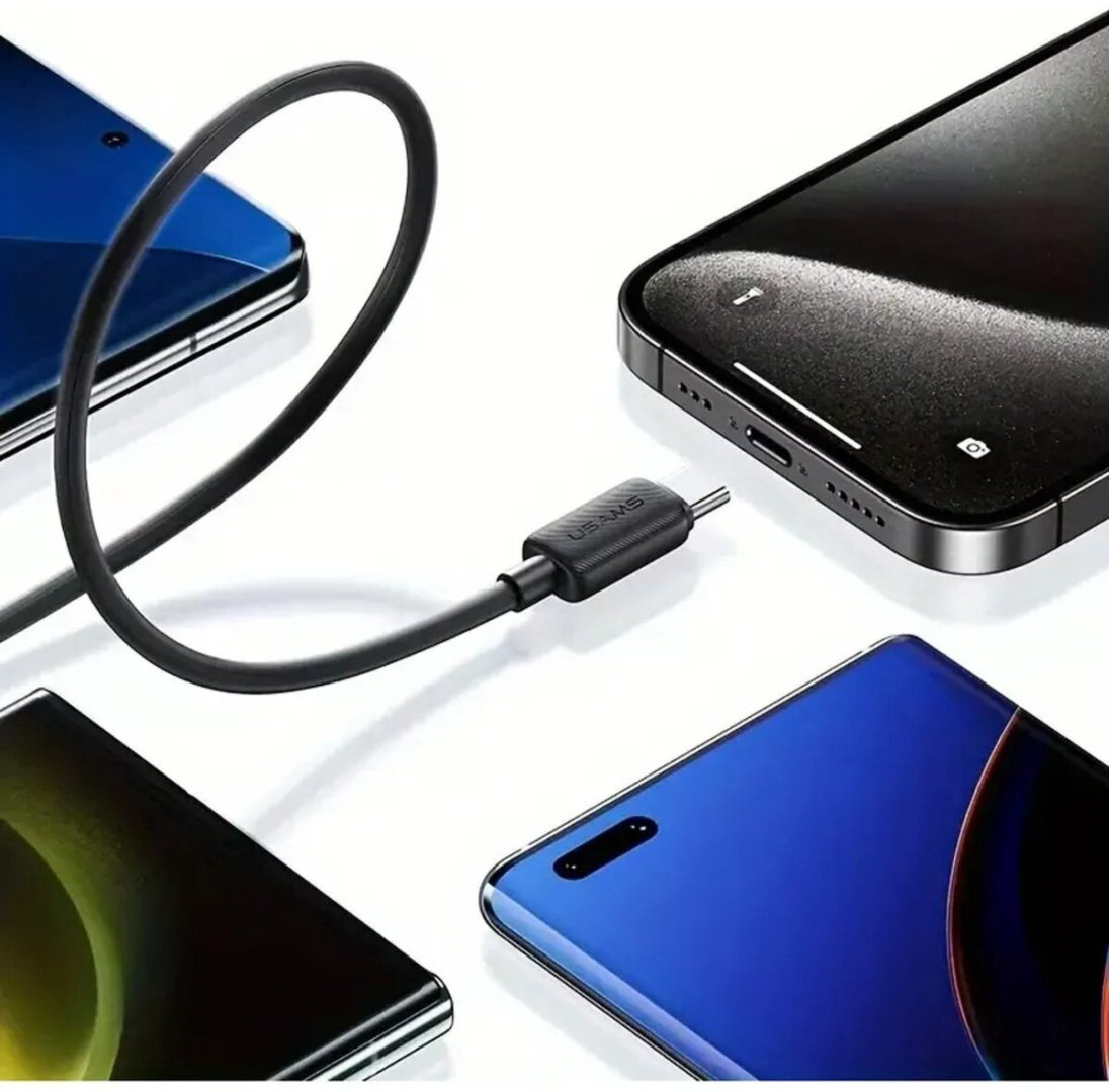 Кабель Usams USB TypeC (M) черный купить,NaN