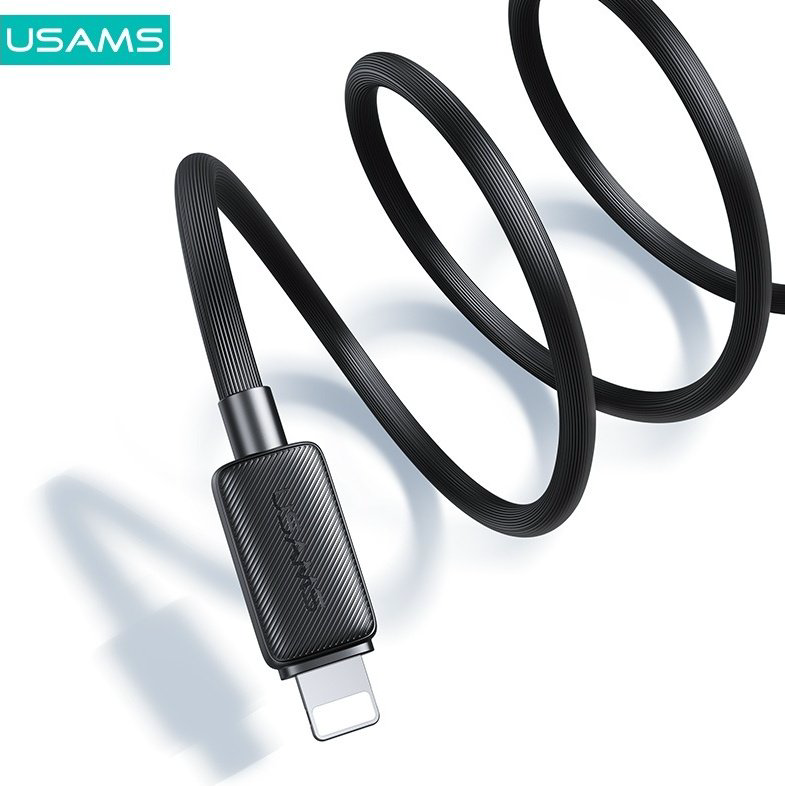 Кабель Usams USB 3.0 (M), Lightning (M) черный купить,NaN