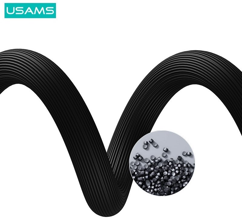 Кабель Usams USB 3.0 (M), Lightning (M) черный купить,NaN