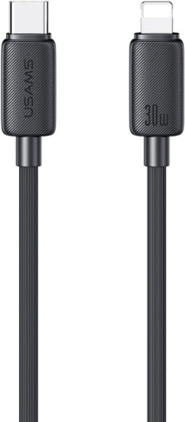Кабель Usams USB TypeC (M), Lightning (M) черный