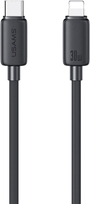 Кабель Usams USB TypeC (M), Lightning (M) черный купить,NaN