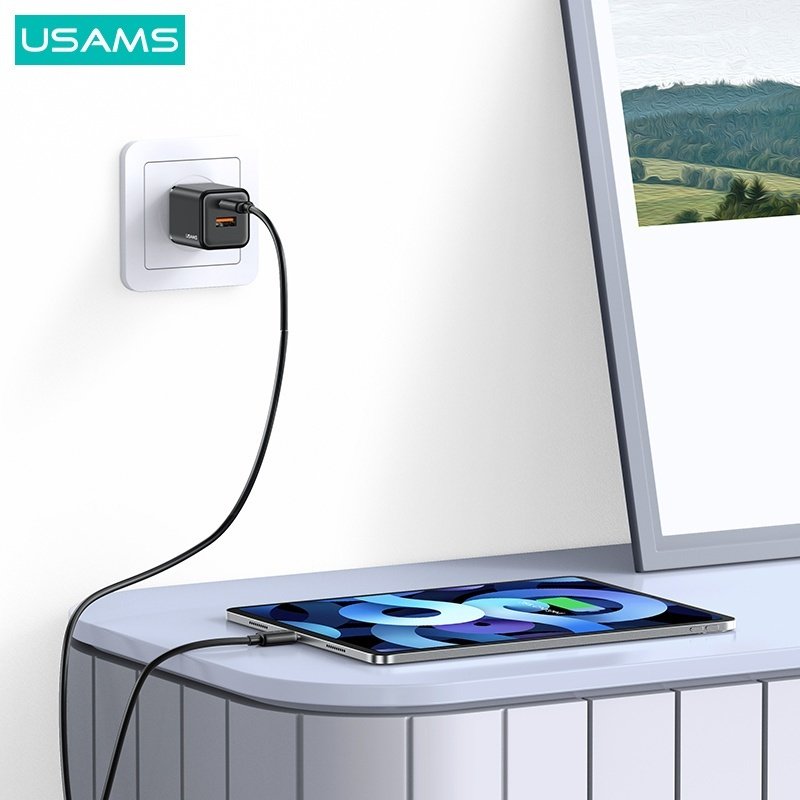 Кабель Usams USB TypeC (M), Lightning (M) черный купить,0