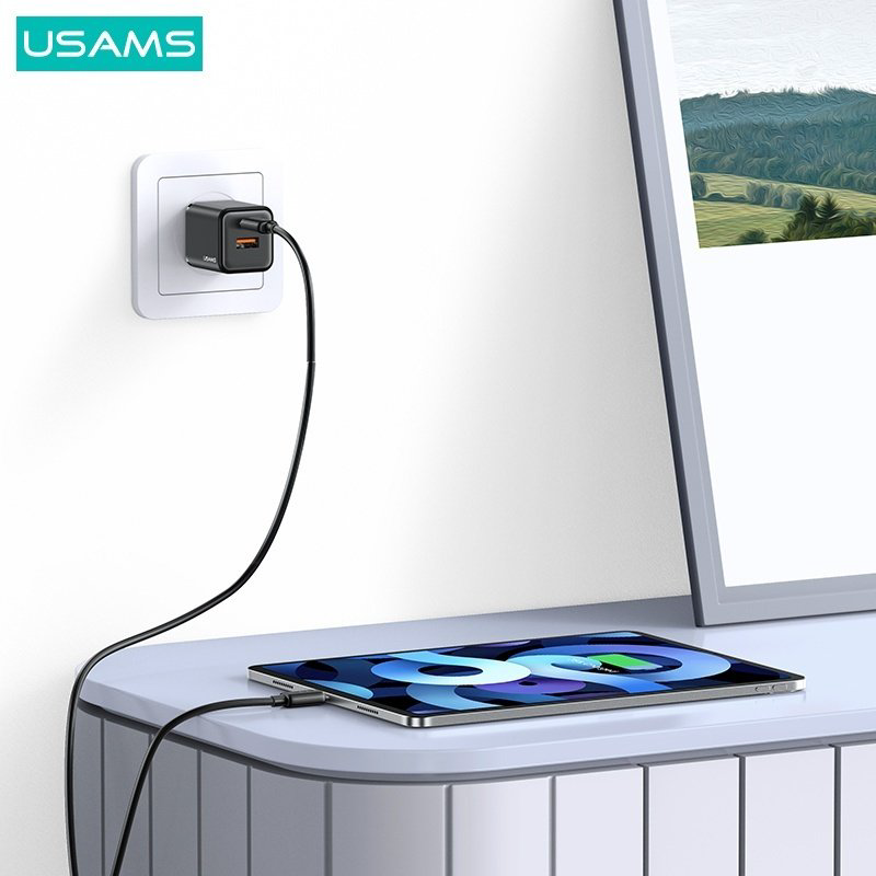 Кабель Usams USB TypeC (M), Lightning (M) черный купить,NaN