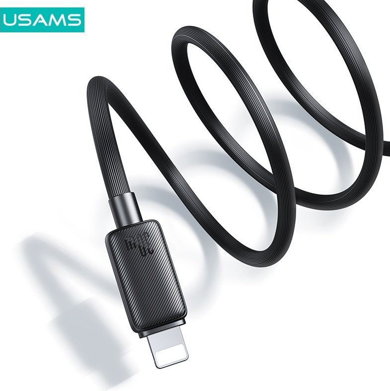 Кабель Usams USB TypeC (M), Lightning (M) черный купить,0