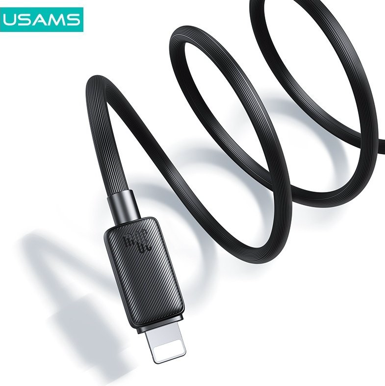 Кабель Usams USB TypeC (M), Lightning (M) черный купить,NaN