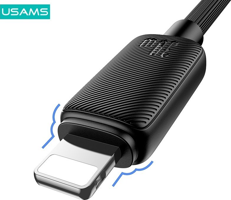 Кабель Usams USB TypeC (M), Lightning (M) черный купить,0