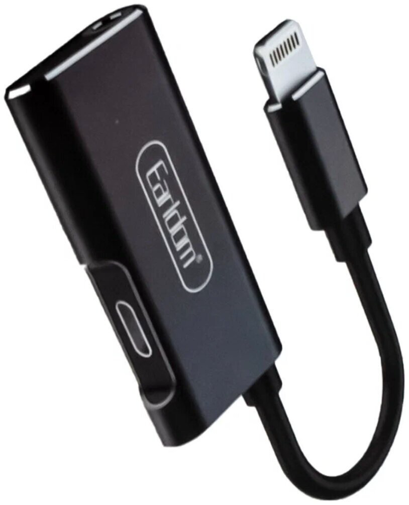 Кабель Earldom 3.5 мм jack (F), Lightning (M), Lightning (F) черный купить,NaN