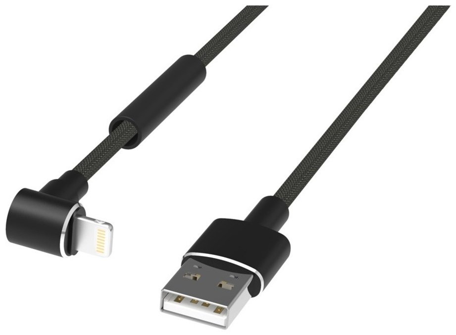 Кабель Ritmix Lightning (M), USB 2.0 (M) черный купить,NaN