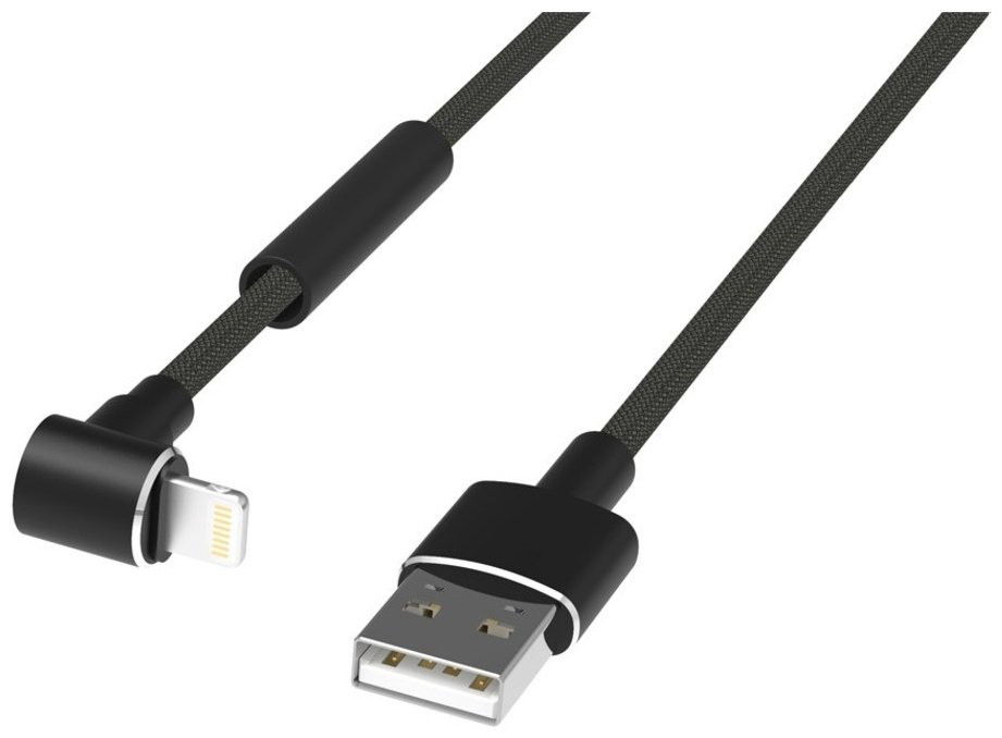 Кабель Ritmix Lightning (M), USB 2.0 (M) черный купить,NaN