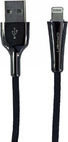 Кабель CROWN Lightning, USB 2.0 (M) черный купить,NaN