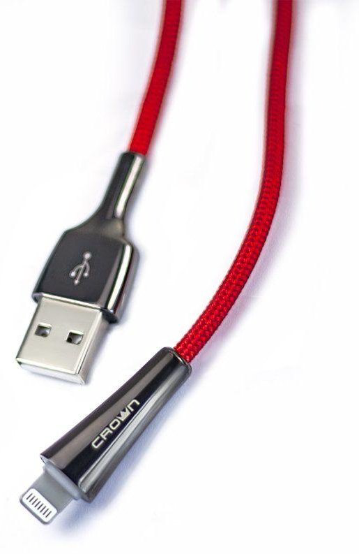 Кабель CROWN Lightning, USB 2.0 (M) красный купить,NaN